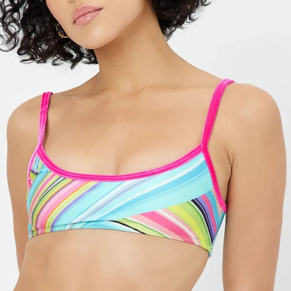 New!Frankie's Bikinis Dallas Shine Bralette‎ Bikini Top
